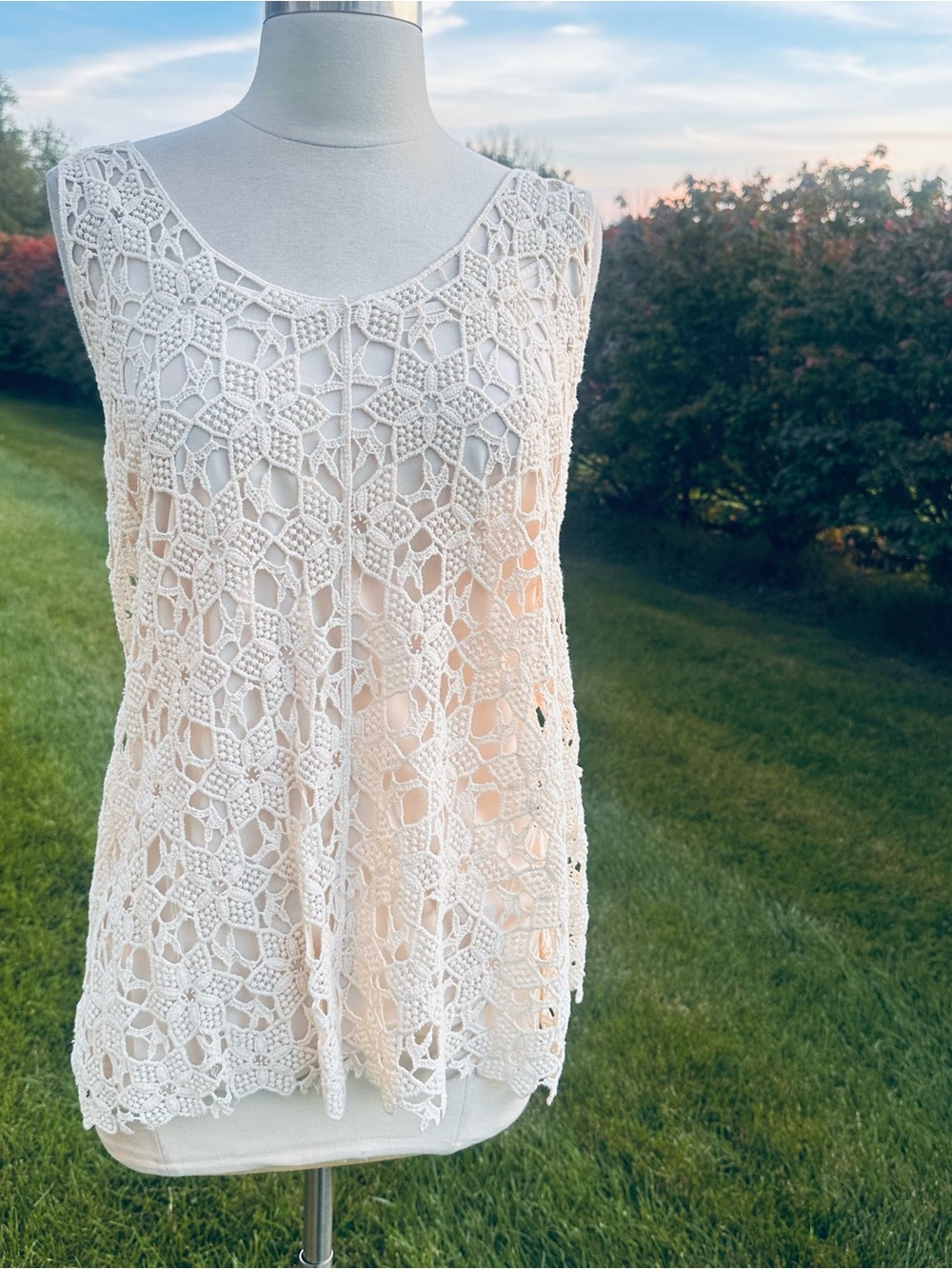 Kenar Crochet Lace Plus Size Tank & Camisole